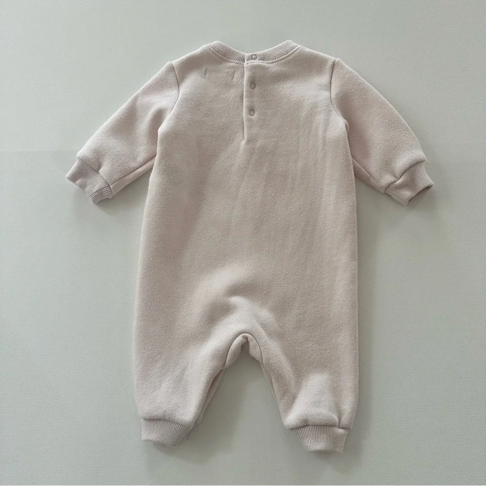 Ralph Lauren 3 Months Baby Girl Light Pink Polo Teddy Bear Romper Flag